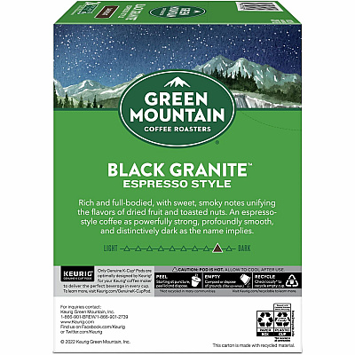 Green Mountain Coffee Roasters K-Cup Black Granite Espresso Style Coffee (GMT9530)