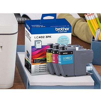 Brother Original Standard Yield Inkjet Ink Cartridge - Cyan, Magenta, Yellow - 3 Pack (BRTLC4023PKS)