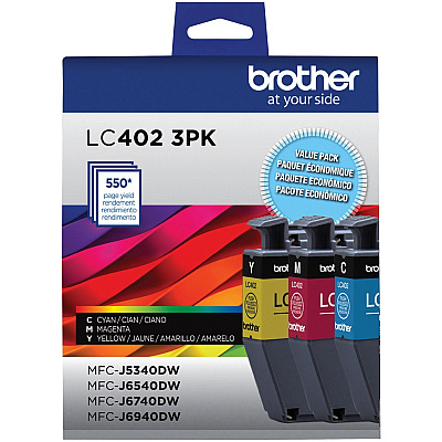 Brother Original Standard Yield Inkjet Ink Cartridge - Cyan, Magenta, Yellow - 3 Pack (BRTLC4023PKS)