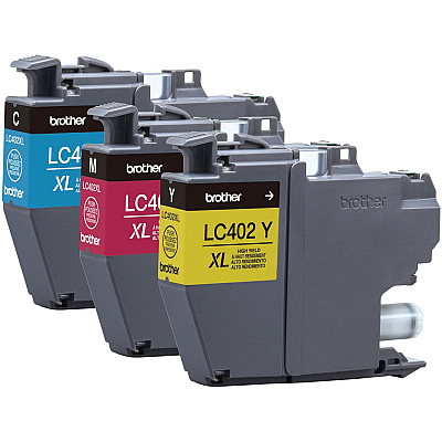 Brother Original High Yield Inkjet Ink Cartridge - Cyan, Magenta, Yellow - 3 Pack (LC402XL3PKS)