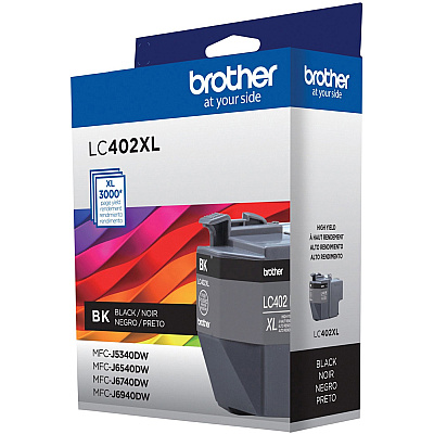 Brother LC402XLBKS Original High Yield Inkjet Ink Cartridge - Black Pack