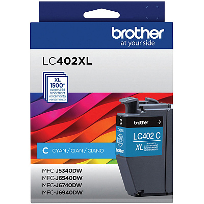 Brother LC402XLCS Original High Yield Inkjet Ink Cartridge - Cyan Pack