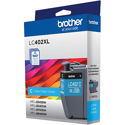 Brother LC402XLCS Original High Yield Inkjet Ink Cartridge - Cyan Pack