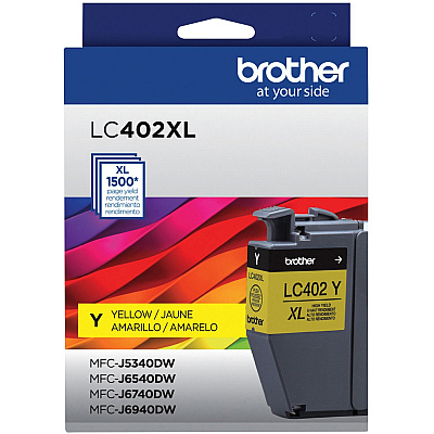 Brother LC402XL Original High (XL) Yield Inkjet Ink Cartridge - Yellow Pack (BRTLC402XLYS)