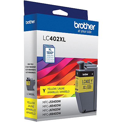 Brother LC402XL Original High (XL) Yield Inkjet Ink Cartridge - Yellow Pack (BRTLC402XLYS)