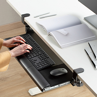 Kantek Clamp Mount for Keyboard - Black (KTKKT175)