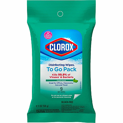 Clorox On The Go Bleach-Free Disinfecting Wipes (CLO60133CT)