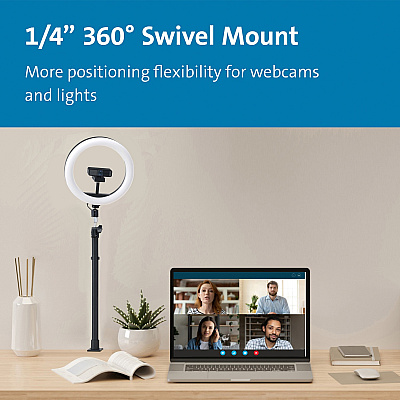 Kensington A1000 Clamp Mount for Microphone, Webcam, Lighting System, Telescope, Boom Arm - Black (KMW87654)