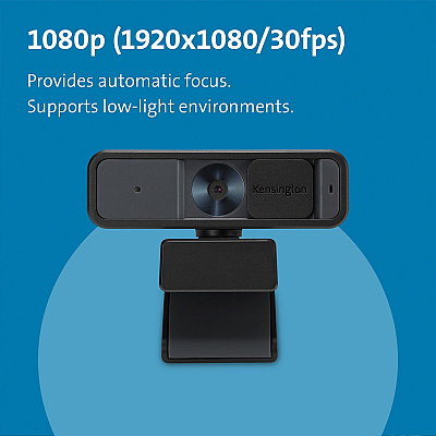 Kensington W2000 Webcam - 30 fps - Black - USB Type C - 1 Pack(s) (KMW81175)