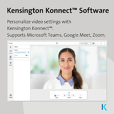 Kensington W2050 Webcam - 30 fps - Black - USB Type C - 1 Pack(s) (KMW81176)