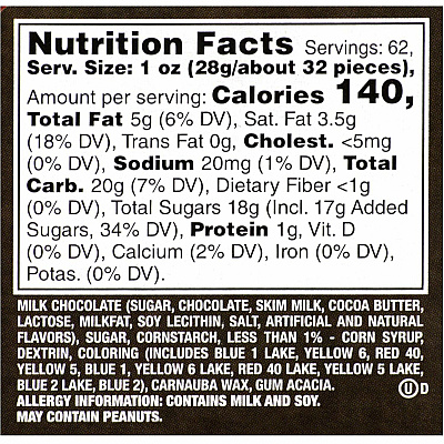 M & M's Plain Milk Chocolate Candies (20900059)