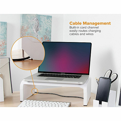 Stanley Bostitch Stanley Bostitch Adjustable Monitor Stand (BOSKTSTANDWHT)