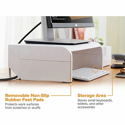 Stanley Bostitch Stanley Bostitch Adjustable Monitor Stand (BOSKTSTANDWHT)