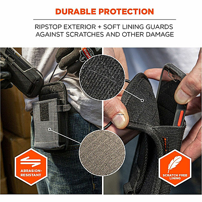 ergodyne ergodyne 5544 Carrying Case (Holster) Mobile Computer, Bar Code Scanner, Cell Phone - Gray (EGO19187)