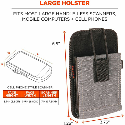 ergodyne ergodyne 5544 Carrying Case (Holster) Mobile Computer, Bar Code Scanner, Cell Phone - Gray (EGO19187)