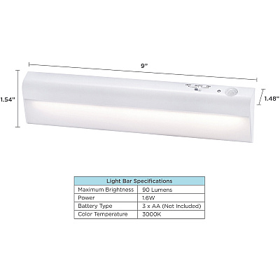 BLACK+DECKER Battery Operated Under Cabinet Light Kit (LEDUC92BAT)