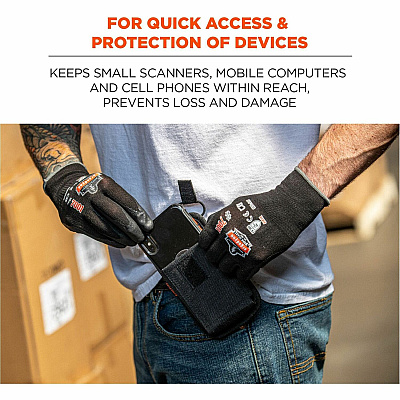 ergodyne ergodyne 5544 Carrying Case (Holster) Bar Code Scanner, Mobile Computer, Cell Phone - Black (EGO19186)