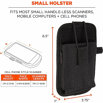 ergodyne ergodyne 5544 Carrying Case (Holster) Bar Code Scanner, Mobile Computer, Cell Phone - Black (EGO19186)