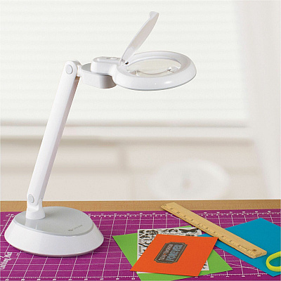 OttLite Space-Saving LED Magnifier Desk Lamp (CSG9708CSHPR)