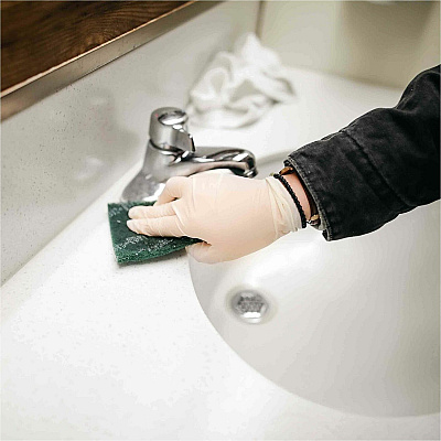Ammex Gloveworks Ivory Latex PF Ind SM Gloves ILHD (ILHD42100)
