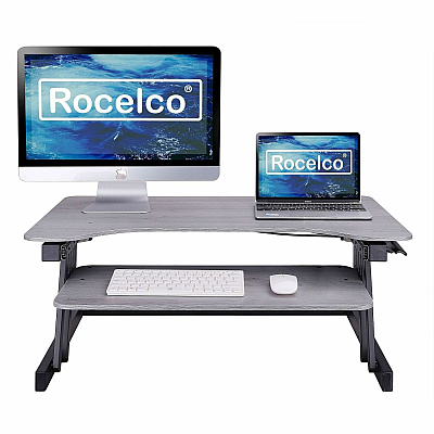Rocelco DADRG - Sit Stand Desk Riser (RDADRG)