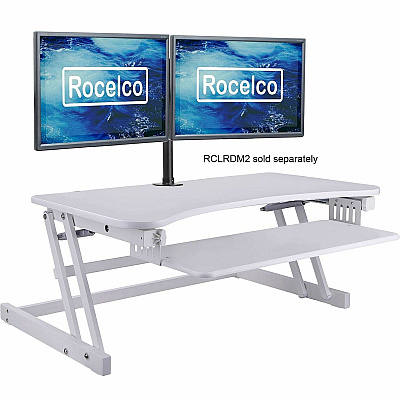 Rocelco DADR 37.4" Deluxe Adjustable Desk Riser (RDADRW)