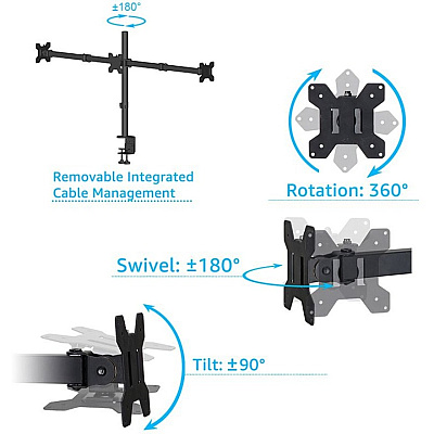 Rocelco RDM3 Desk Mount for LCD Monitor, LED Monitor, Display Stand