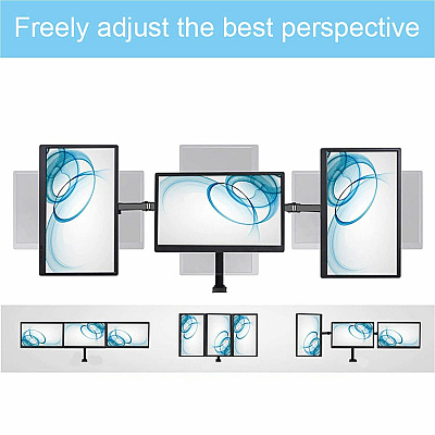 Rocelco RDM3 Desk Mount for LCD Monitor, LED Monitor, Display Stand