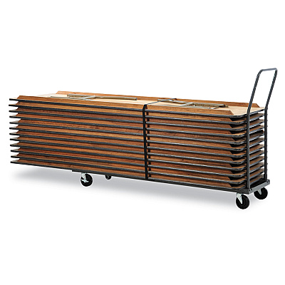 Alera Chair/Table Cart, Metal, 600 lb Capacity, 20.86" x 50.78" to 72.04" x 43.3", Black (ALEFTCART)