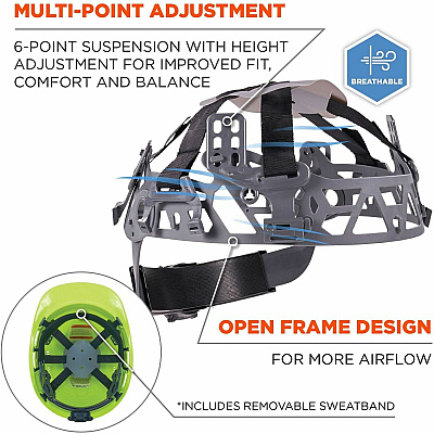 ergodyne 8966 Lightweight Cap-Style Hard Hat (EGO60224)