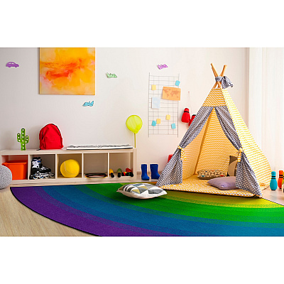 Flagship Carpets Rainbow Classroom Rug (FE41626A)