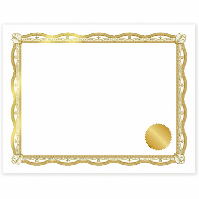 Geographics Premium Certificates with Gold Seals (GEO48766)