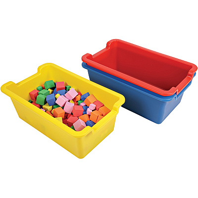 deflecto Antimicrobial Rectangular Storage Bin (DEF39510BLU)