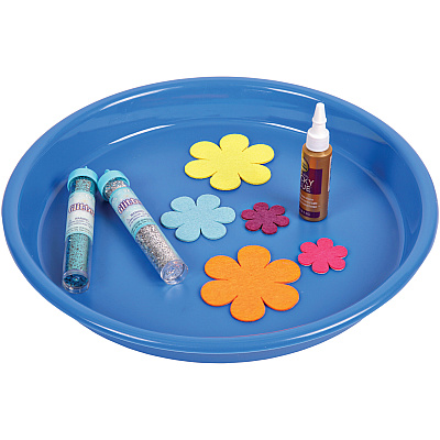 deflecto Kids Antimicrobial Round Craft Tray (DEF39514BLU)