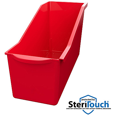 deflecto Antimicrobial Kids Book Bin (DEF39508RED)