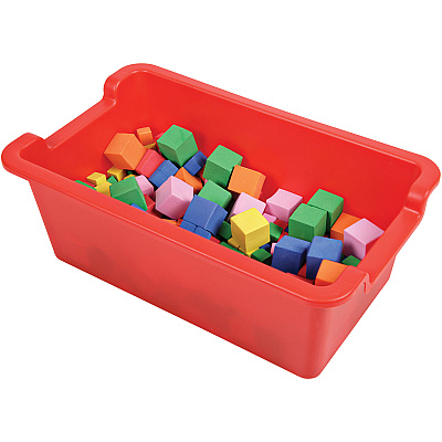 deflecto Antimicrobial Rectangular Storage Bin (DEF39510RED)