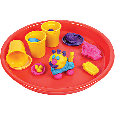 deflecto Kids Antimicrobial Round Craft Tray (DEF39514RED)