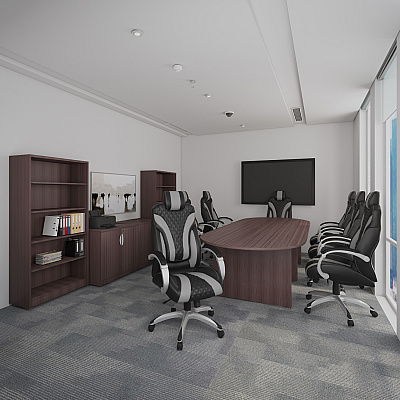 BOSS Hinged Arm Executive Chair (B8871BKGY)