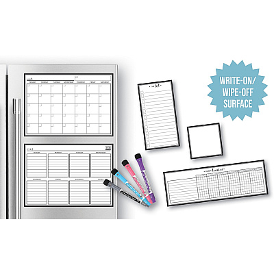 Teacher Created Resources Black & White Dry-Erase Magnetic Calendar Set (TCR77407)