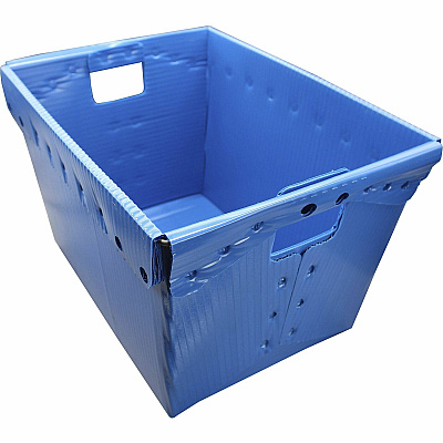Flipside Primary Assorted Plastic Storage Postal Tote - 4 Pack (FLP40192)