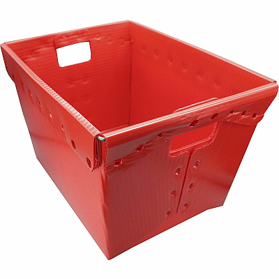 Flipside Primary Assorted Plastic Storage Postal Tote - 4 Pack (FLP40192)
