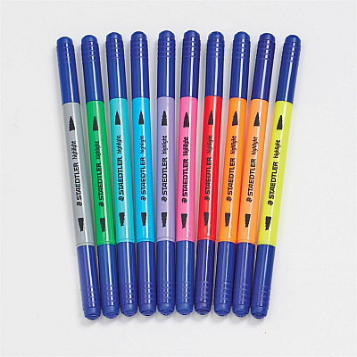 Staedtler Double-ended Highlighter Pens (3620TB10LU)