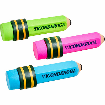 Ticonderoga Pencil-Shaped Erasers (DIXX38963)