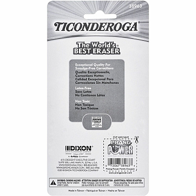 Ticonderoga Pencil-Shaped Erasers (DIXX38963)