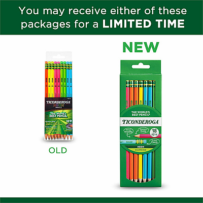 Ticonderoga Neon Pre-Sharpened No. 2 Pencils (DIXX13018)