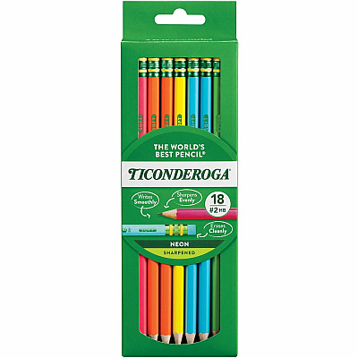 Ticonderoga Neon Pre-Sharpened No. 2 Pencils (DIXX13018)