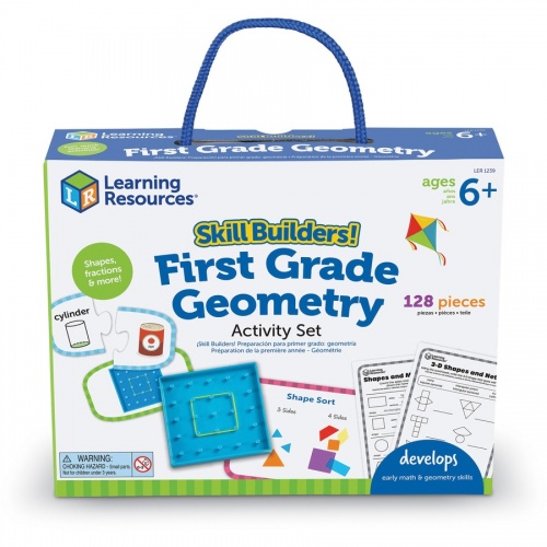 Learning Resources Skill Builders! First Grade Geometry Activity Set (LER1239)