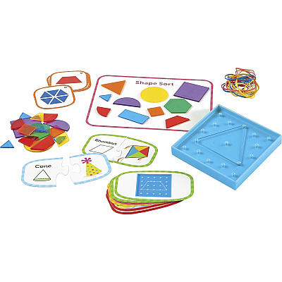 Learning Resources Skill Builders! First Grade Geometry Activity Set (LRNLER1239)