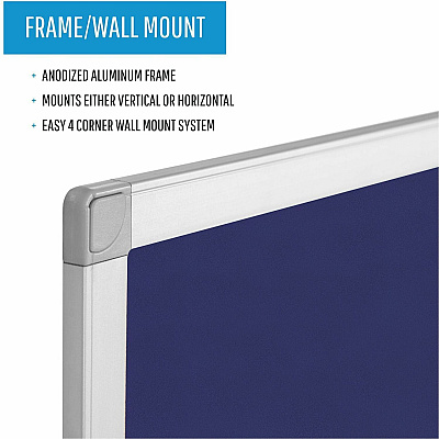 MasterVision Ayda Fabric Bulletin Board - 18" x 24" (BVCFA02439214)
