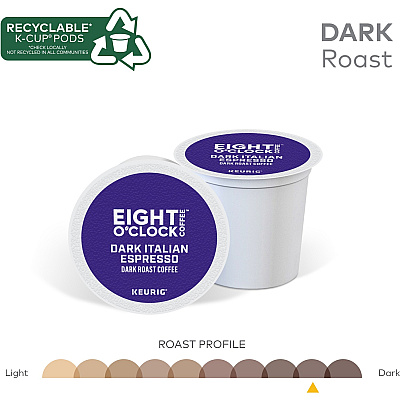 Eight O'Clock K-Cup Dark Italian Espresso Coffee (GMT0631)